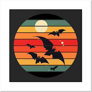 Bat Sunset Posters and Art